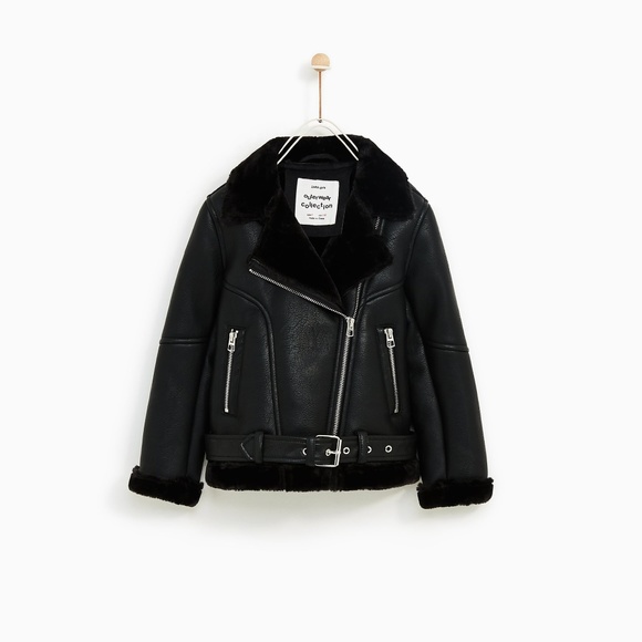 zara double sided biker jacket